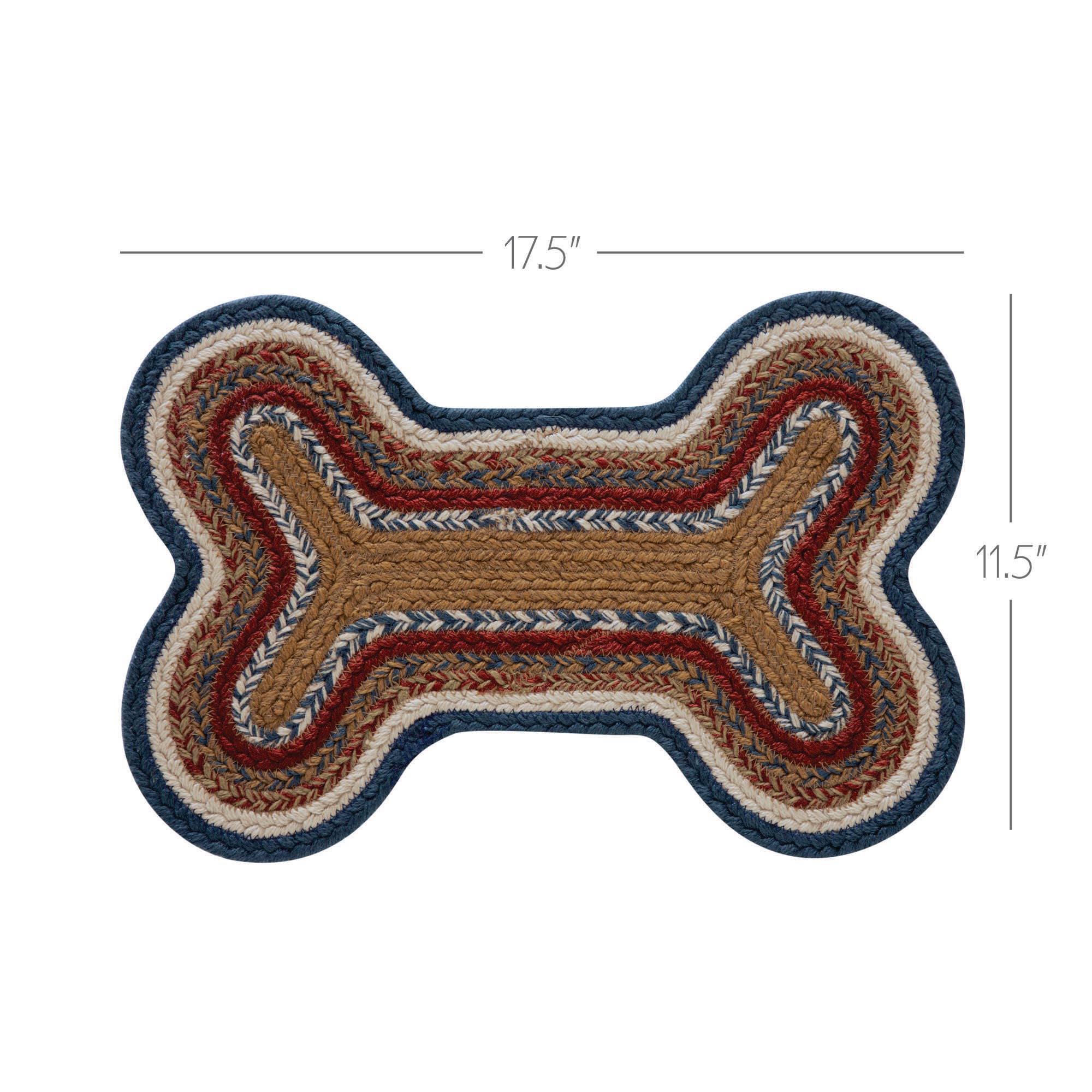 VHC Brands - Vente Paillasson - Petit tapis Stratton intérieur/extérieur en forme de petits os 11,5 x 17,52