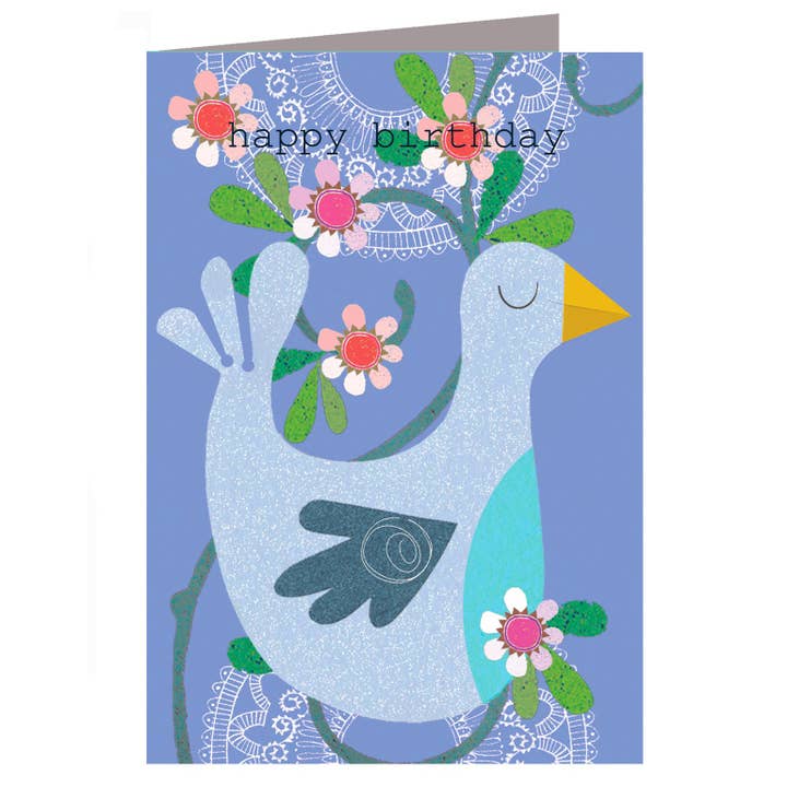 ZAS06 Bird Happy Birthday Card for wholesale by Kali Stileman Publishing