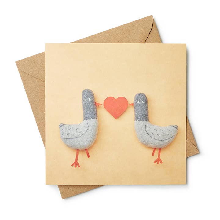 Pigeons Love Card for wholesale by Donna Wilson