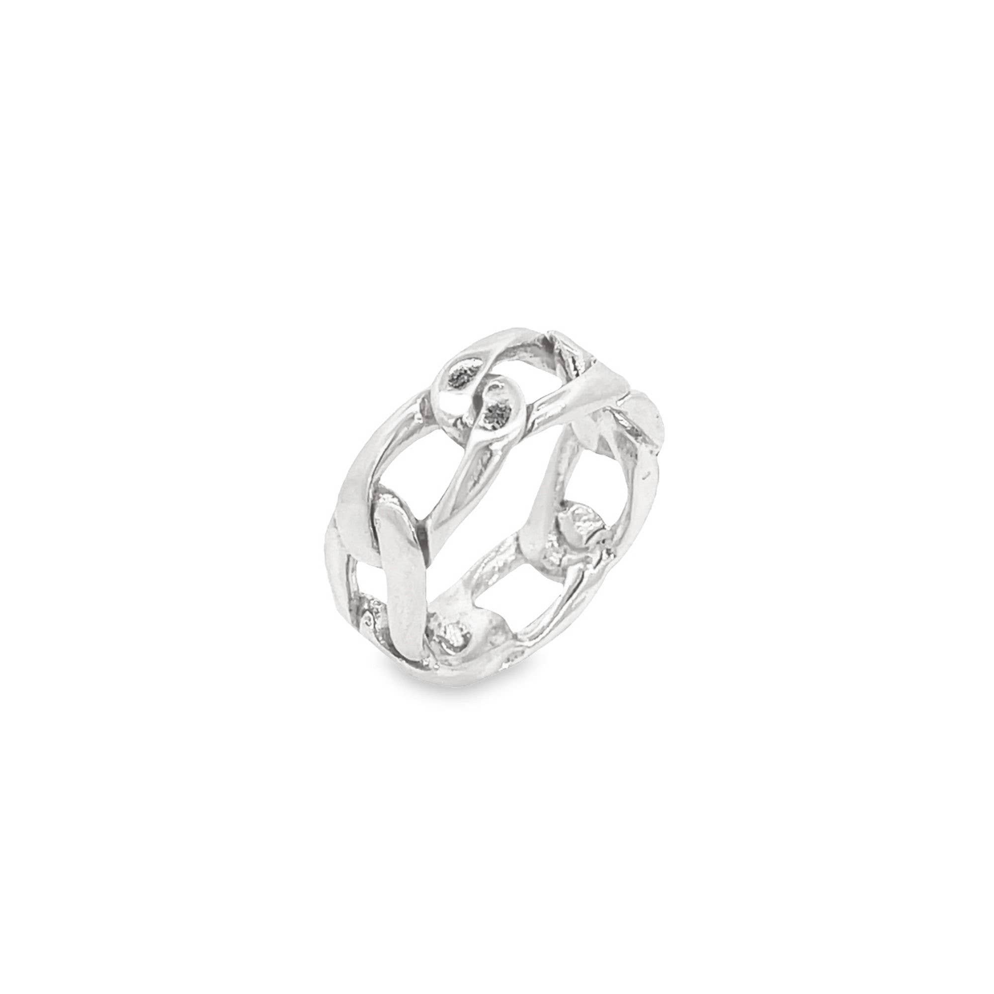 MIA Jewelry - Vente Anneau/bague à empiler - Bague Curb Cubaine Épaisse (D9)2