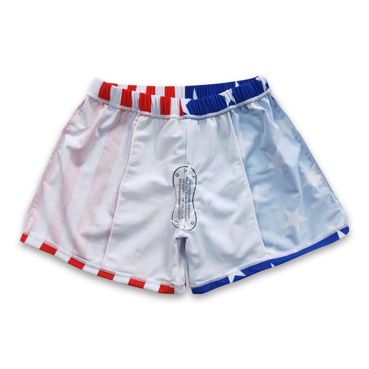 Yawoo Garments - Wholesale Swim Shorts - Kids - Stars stripe lining kids boy 4th of july swim trunks