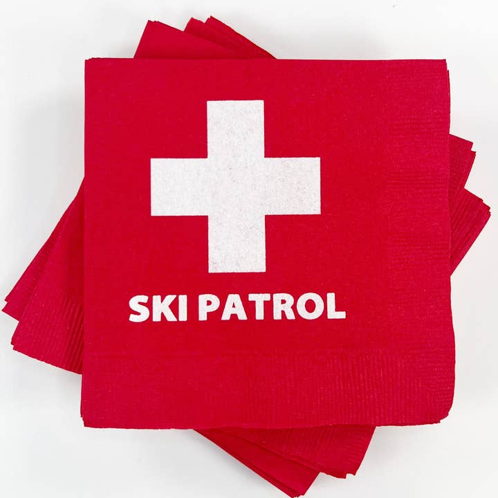Ski Patrol Napkins for wholesale by Suburban Soiree