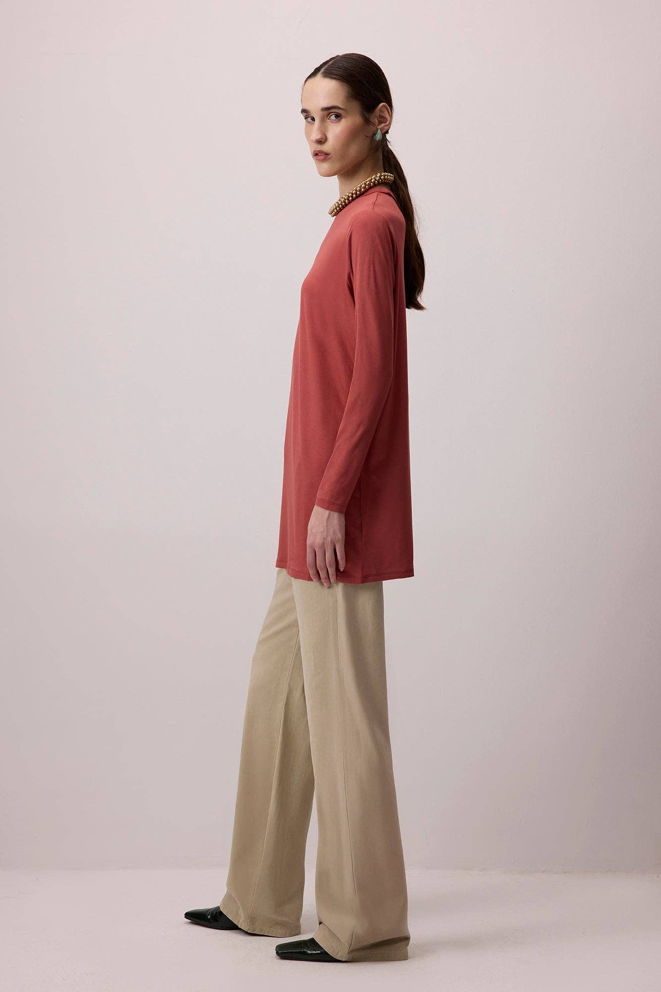 Pink LONG VISCOSE TUNIC for wholesale on Faire4