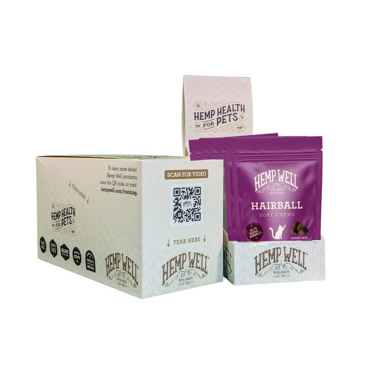 Hemp Well - Wholesale Pet Supplement - Cat - Hemp Well Hairball Cat Soft Chews - 60 count