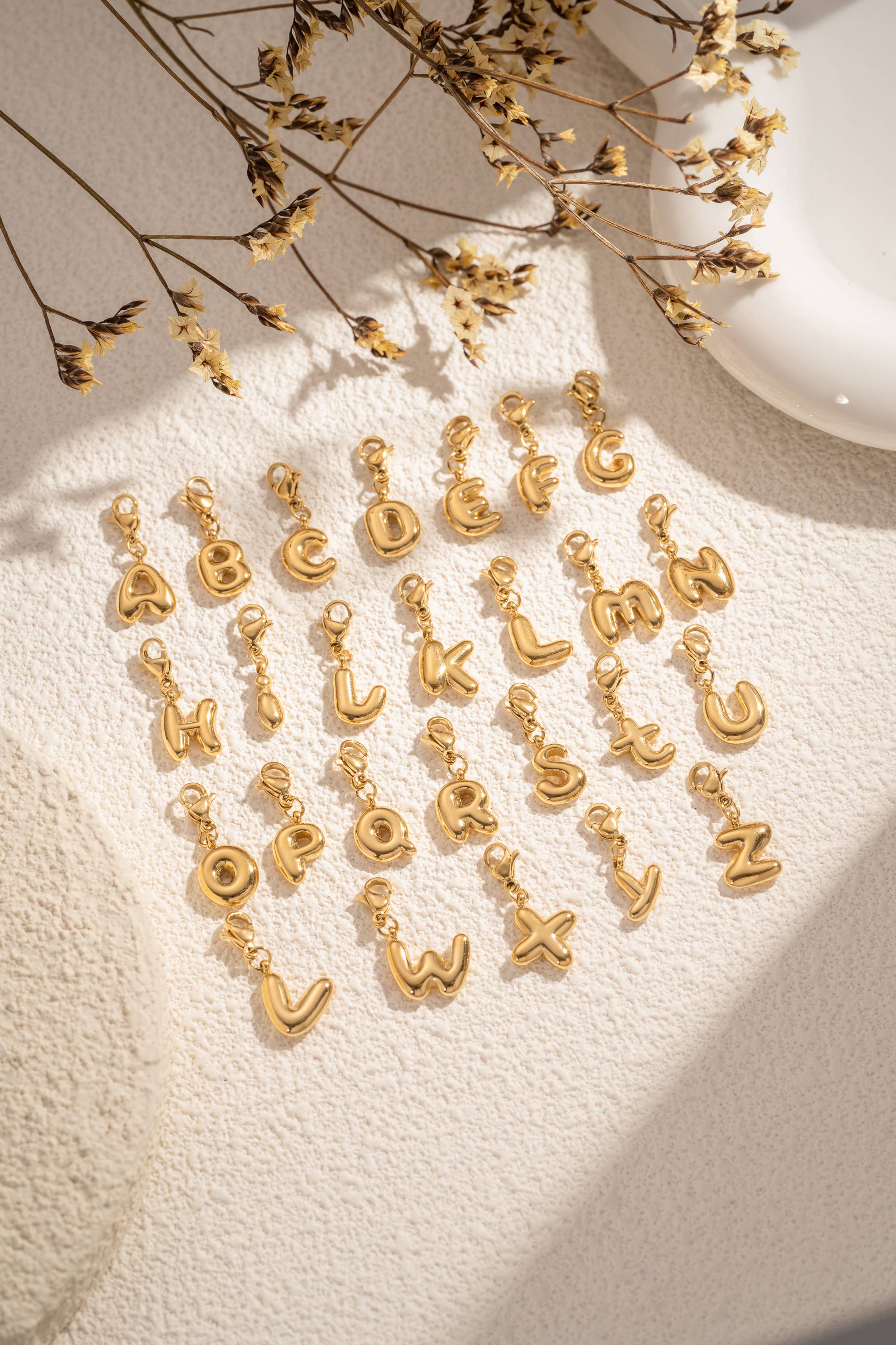 COSMOS - Wholesale Individual Charm/Pendant - Customizable stainless steel letter I alphabet pendant1