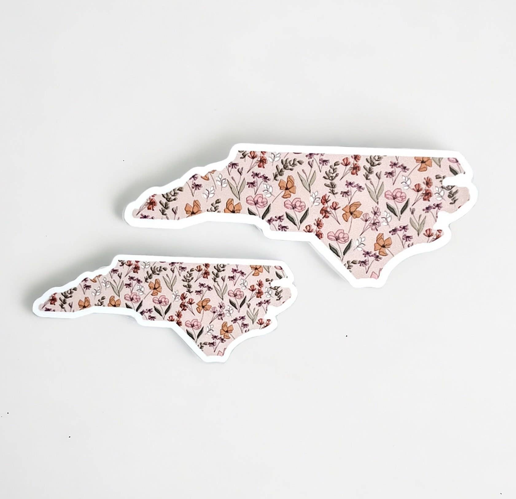 Positively North Carolina - Wholesale Sticker - Floral North Carolina State Sticker with Flowers4