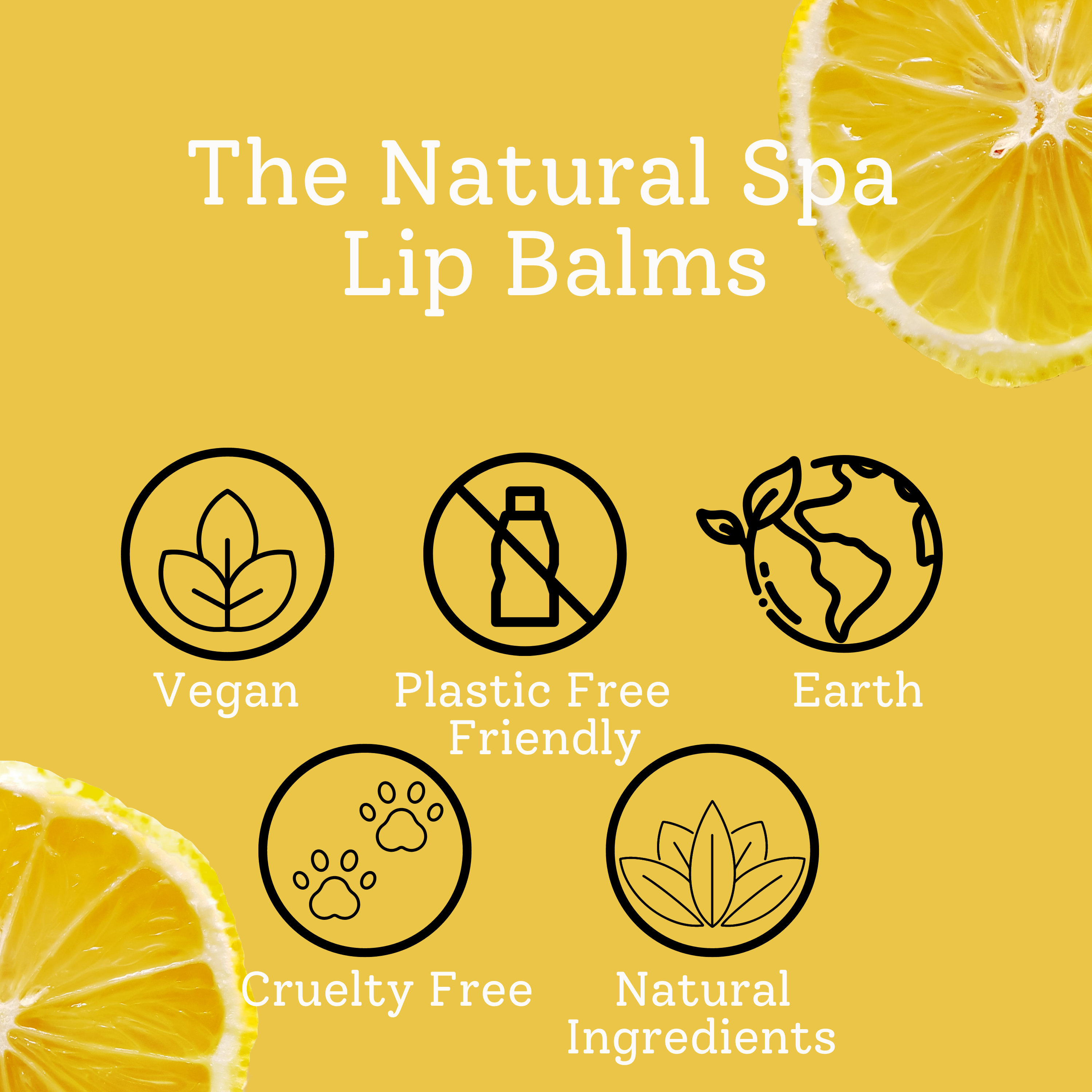 The Natural Spa Cosmetics - Wholesale Lip Balm - Lemon Sorbet All Natural Lip Balm - Vegan Stocking Filler3