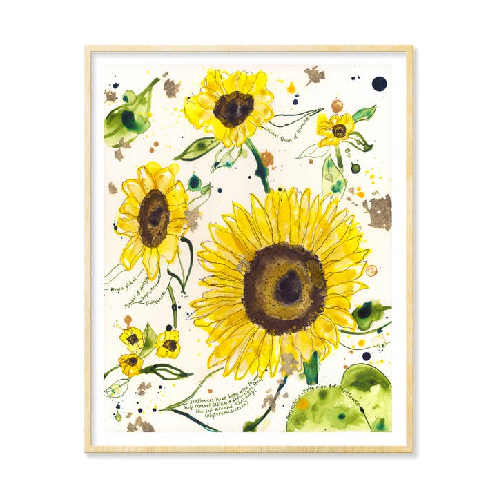 Zonnebloemen in Oekraïne Art Print voor wholesale door Tamara Garvey Illustration