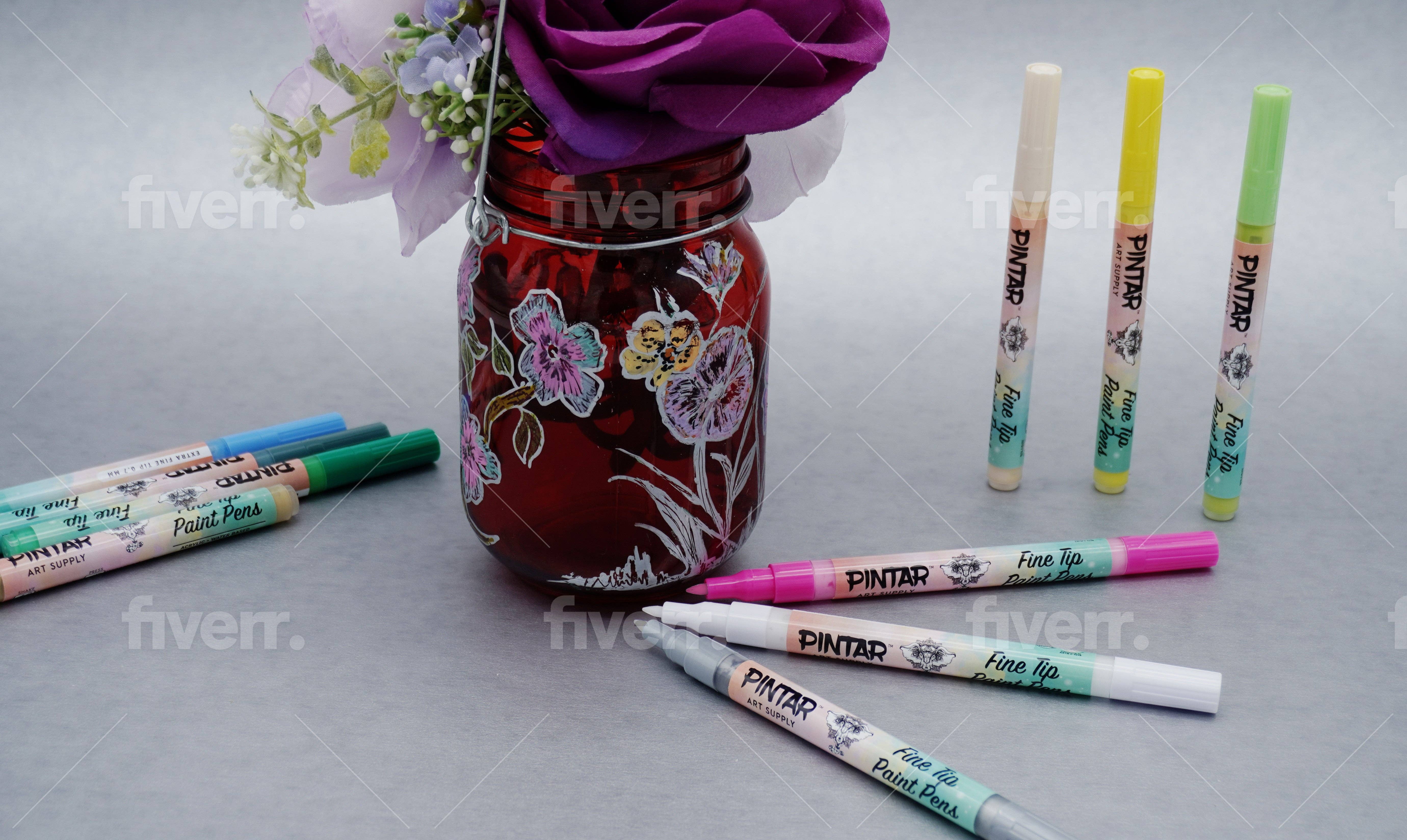 Pintar Art Supply - Wholesale Stiften - Pintar acrylverfmarkers - 26 stuks met tips van 5 mm6