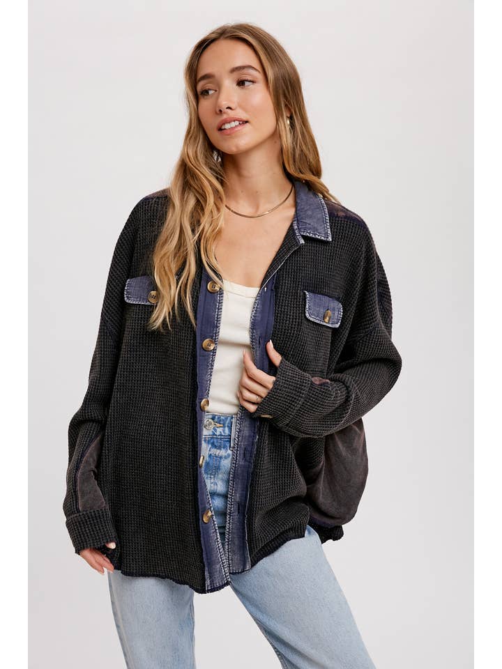 Bluivy - Venta al por mayor Chaqueta - Mujer - CHAQUETA HOLGADA DE PUNTO GOFRE10