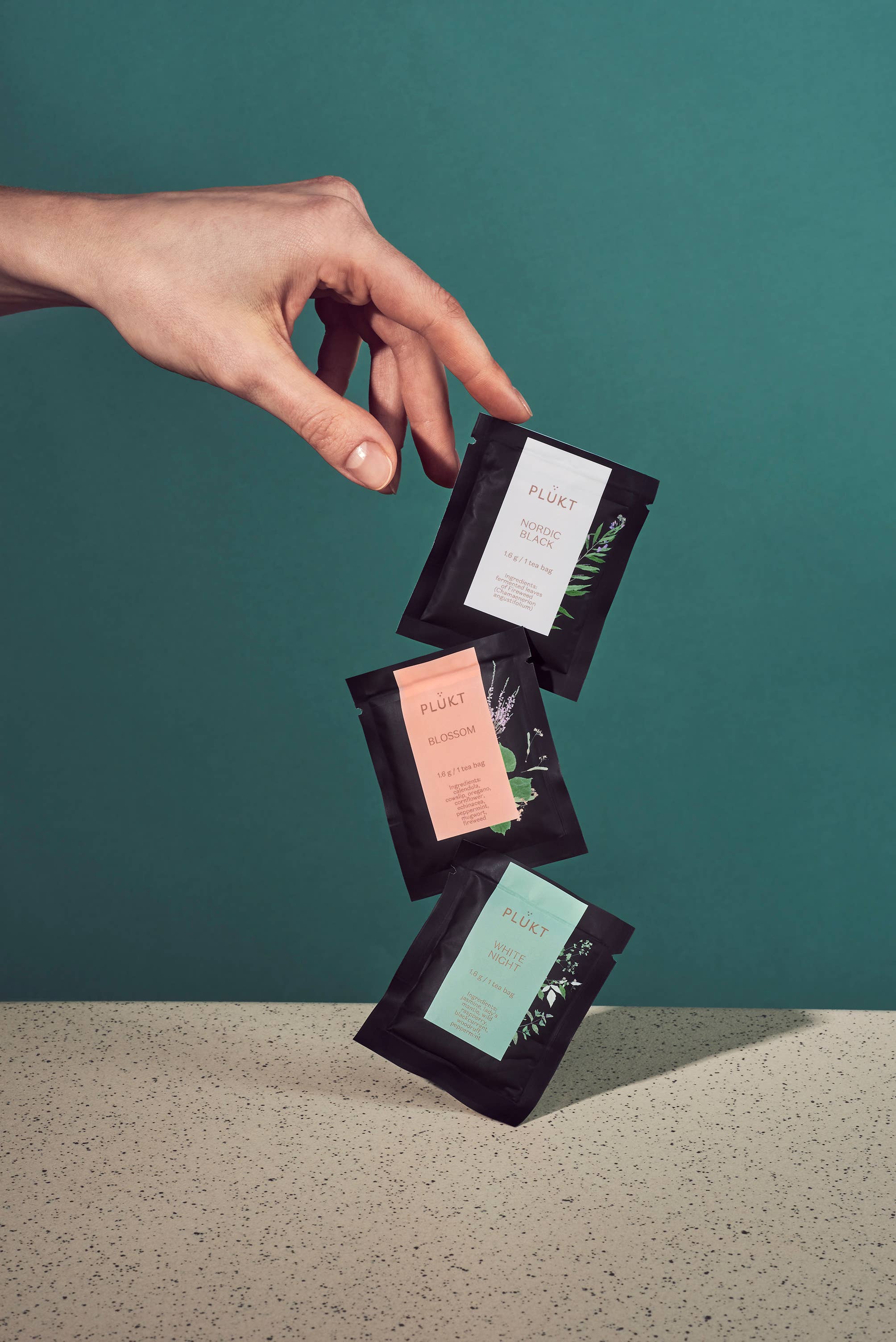 Plūkt - Wholesale Tea Bags - Herbal tea sachets NORDIC GREEN, case of 50pcs, organic7