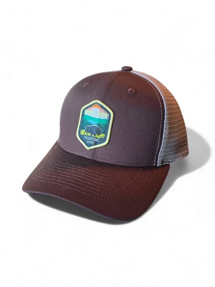 Yellowstone Trucker Hat - Mesh Back Snapback Cap for wholesale by PNW Apparel