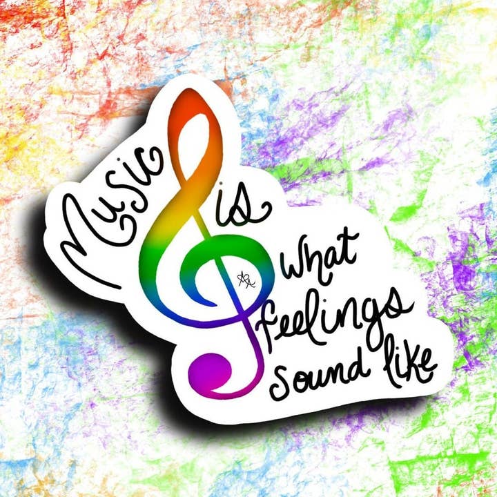 Music Themed Decorative Sticker for wholesale by Always by Ashley Design