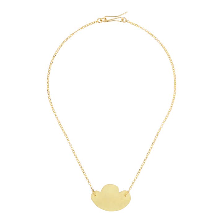Pendente Petite Cloud in ottone spazzolato per la vendita all'ingrosso da parte di Exclusive SB Jewelry