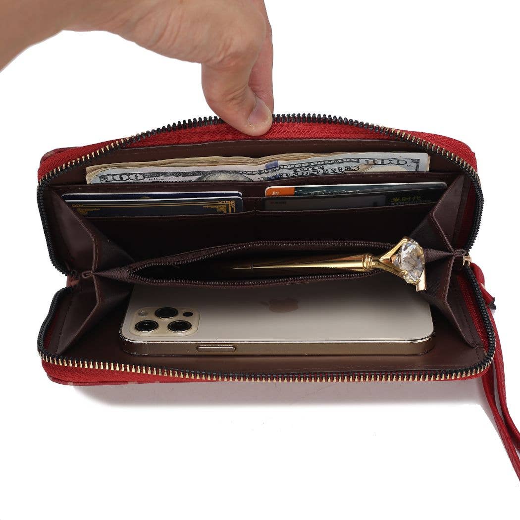 MKF Collection - Venta al por mayor Bolsa de asa- Mujer - Bolso de mano Marlene de piel vegana para mujer con cartera de Mia K7