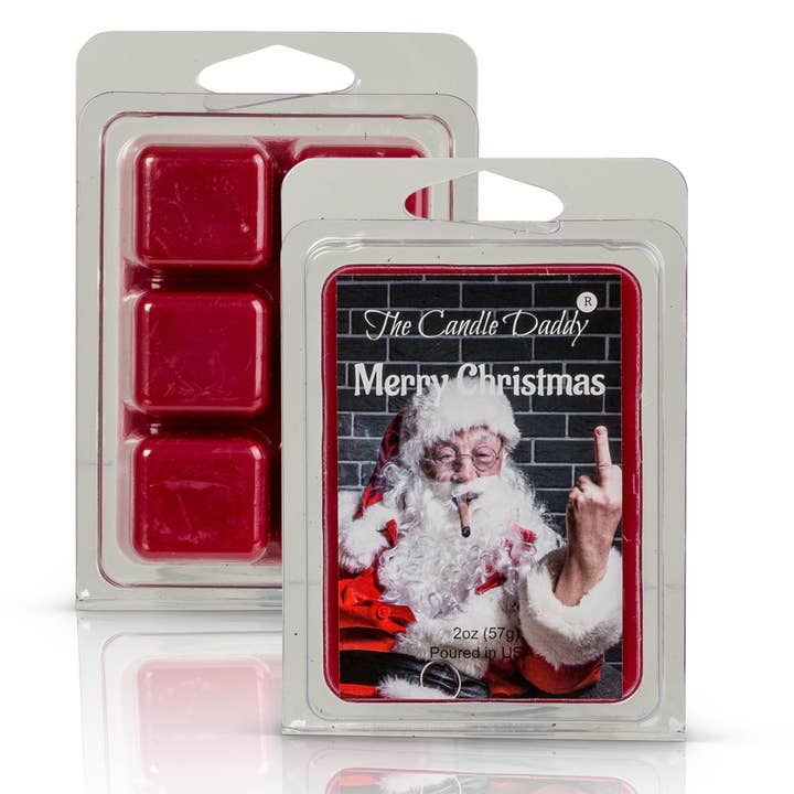 The Candle Daddy - Wholesale Wax Melt - Merry Christmas- Santa Bird Middle Finger - Funny