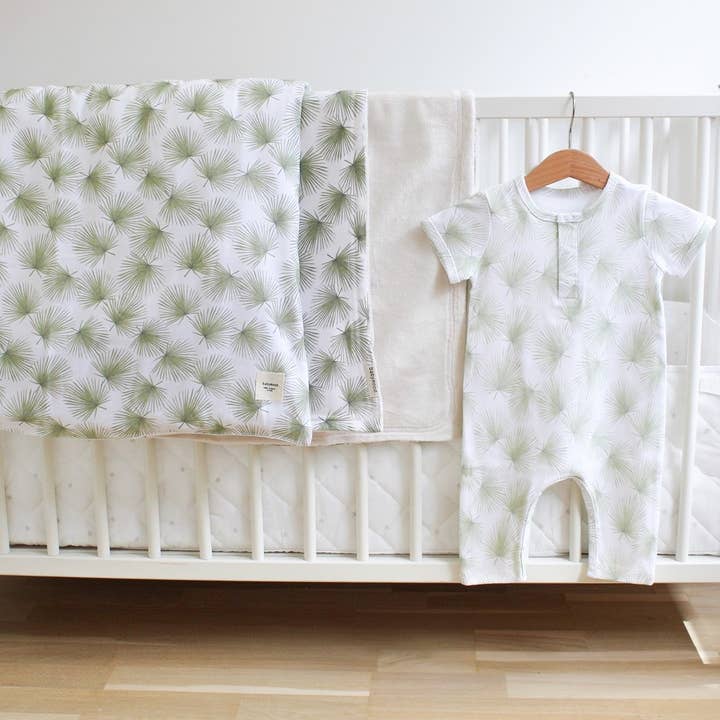 Bedding Set 65x80 | Green Palms for wholesale on Faire1