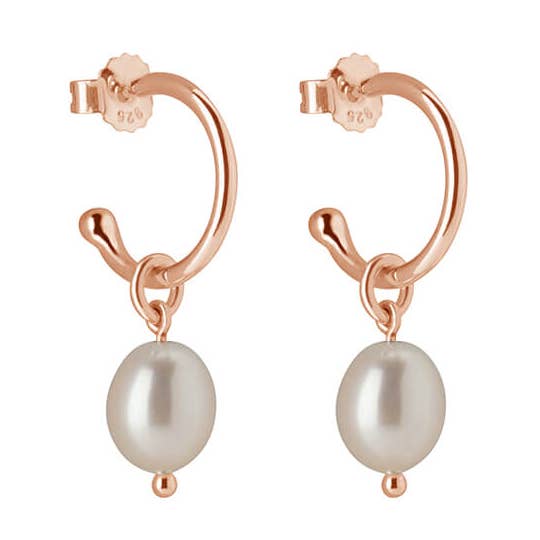 Aros pequeños con forma de perla para venta al por mayor de Murkani Jewellery