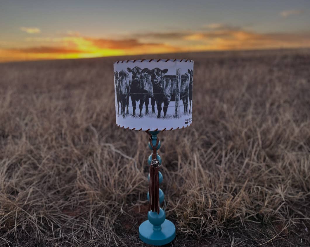 Red Dirt Ranch Clothing Company - Wholesale Lamp Shade - Lampshade Angus Cattle Herd2