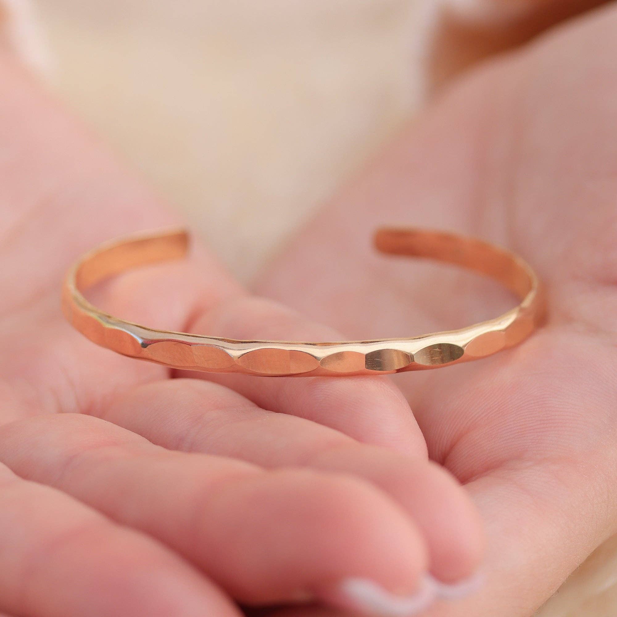 Lotus Stone Jewelry - Wholesale Cuff Bracelet - Wide Hammered Gold Cuff Bracelet7