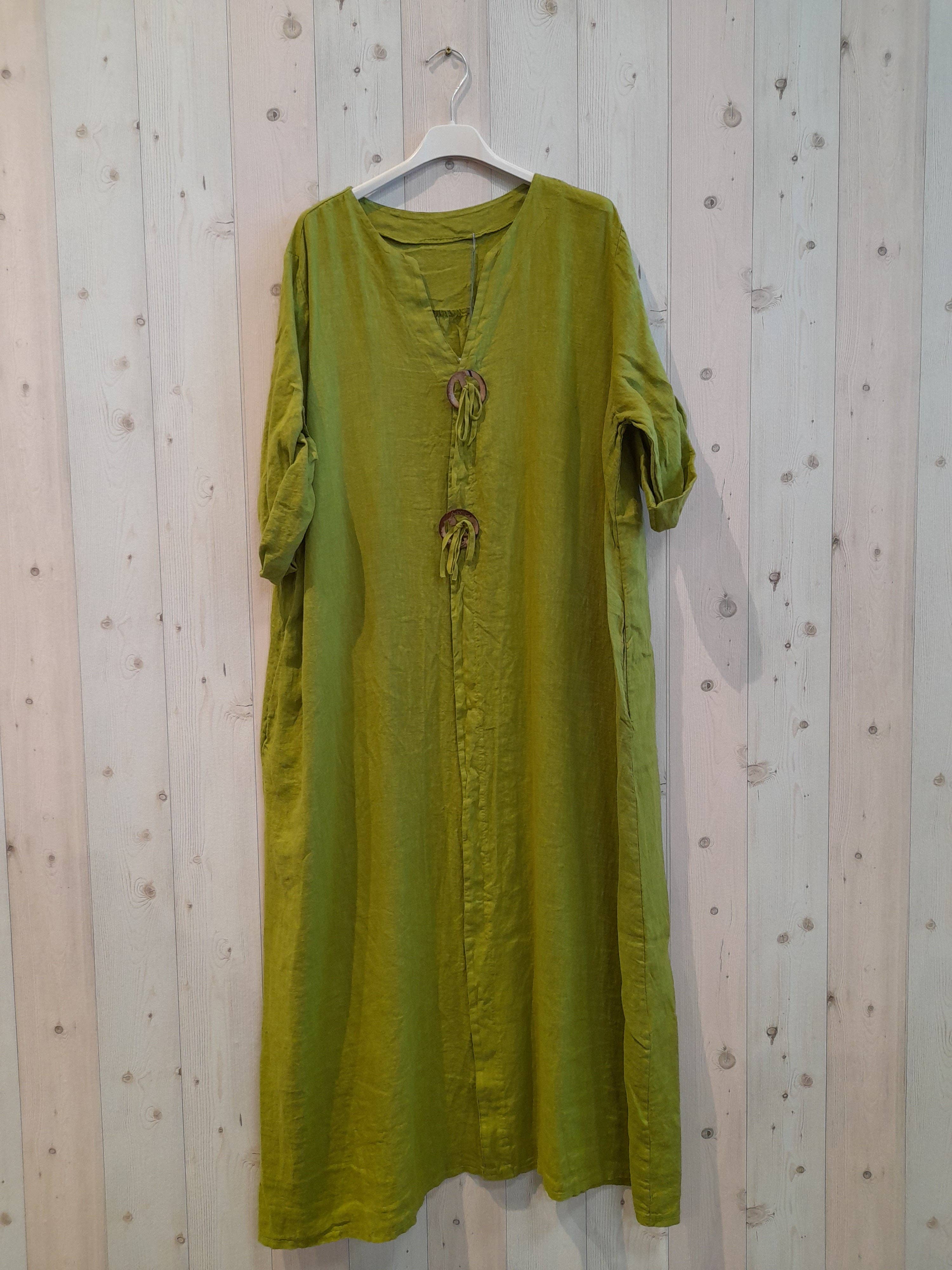 Linen & More – wholesale Klänning - Dam – REF 16325 LÅNG TVÅRINGSKLÄNNING 100% LINNE14