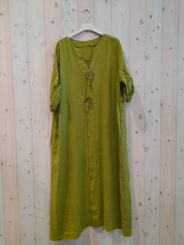 Linen & More – wholesale Klänning - Dam – REF 16325 LÅNG TVÅRINGSKLÄNNING 100% LINNE14