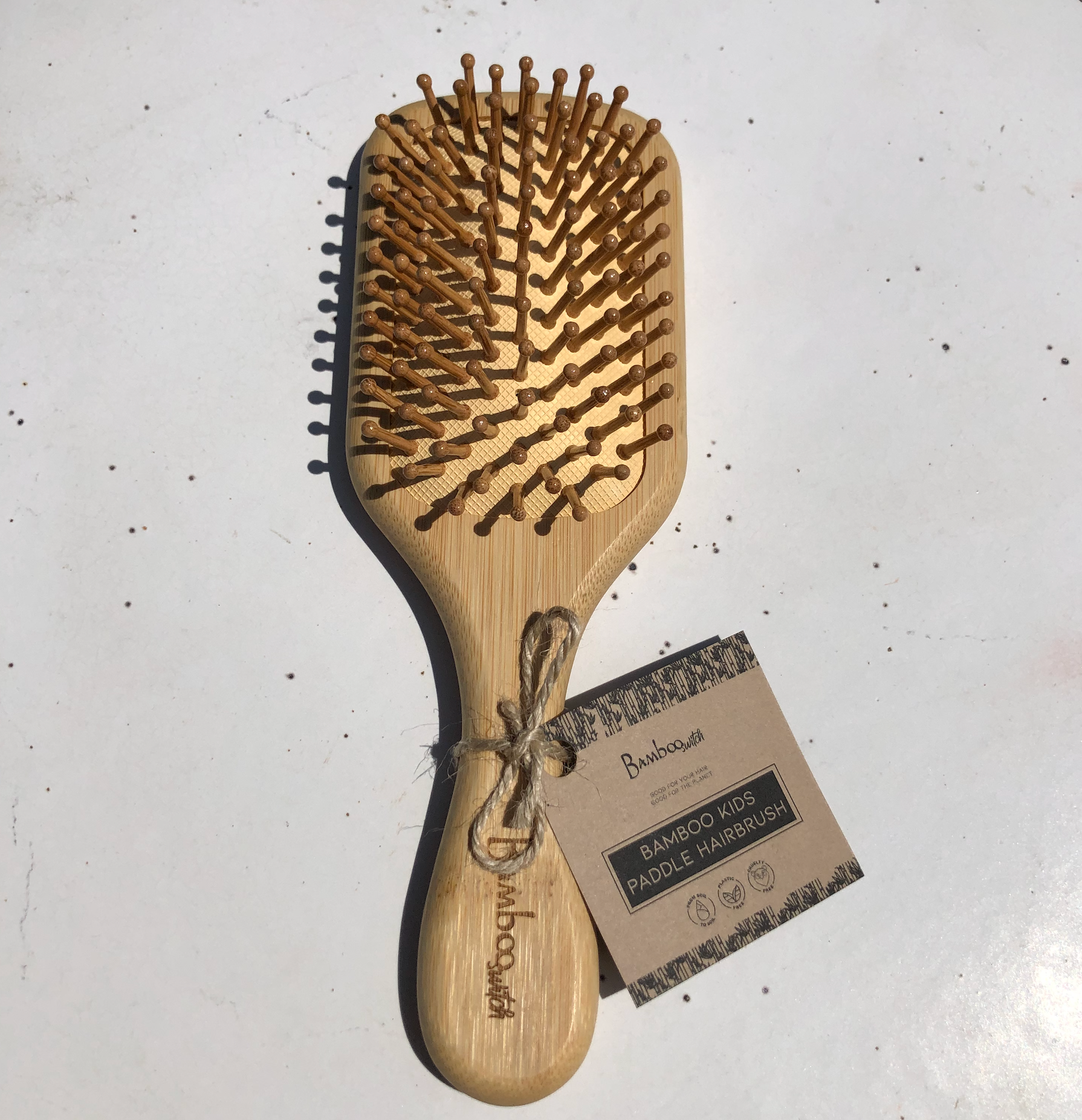 Bamboo Switch - Wholesale Hair Brush/Comb - Kids & Baby - Bamboo Paddle Hairbrush | Small Paddle | Stocking Stuffer5