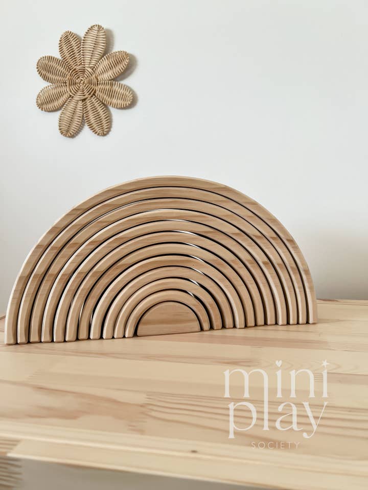 Wooden Large Stacking Rainbow for wholesale by mini play society