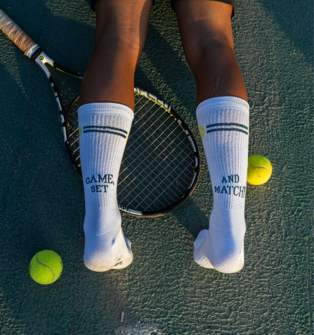 CHULÉ SOCKS - Wholesale Socks - Unisex - Game, Set and Match! - White1