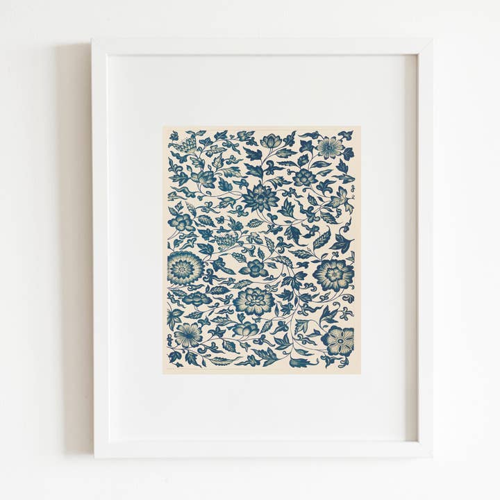 Sea to Skye - Wholesale Art Print - Blue Textile II Antique Art Print 3