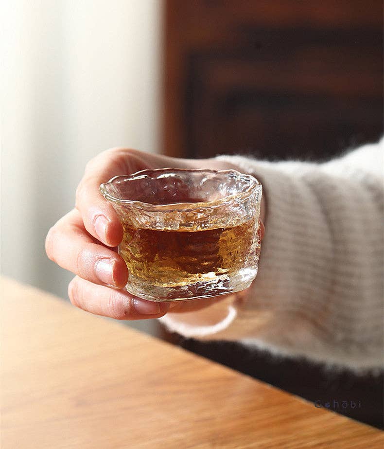 Gohobi （We cover U.S. import duties） - Wholesale Coffee/Tea Cup - Gohobi Handmade Wabi Sabi Round ans Square Glass Tea Cup14