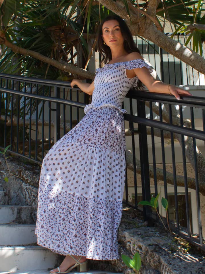 Gaia Dress White for wholesale by Guadalupe Design