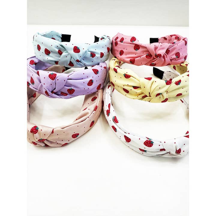 Polkadot Fresh Strawberry Headband for wholesale by Love and Repeat