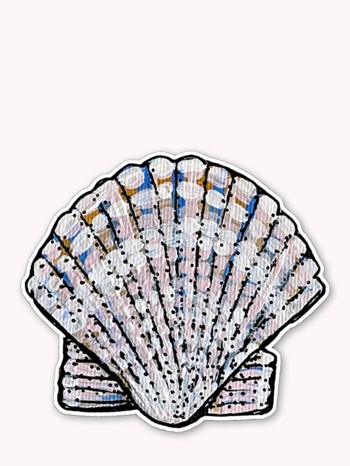 Shell Sticker for wholesale by Heather Freitas