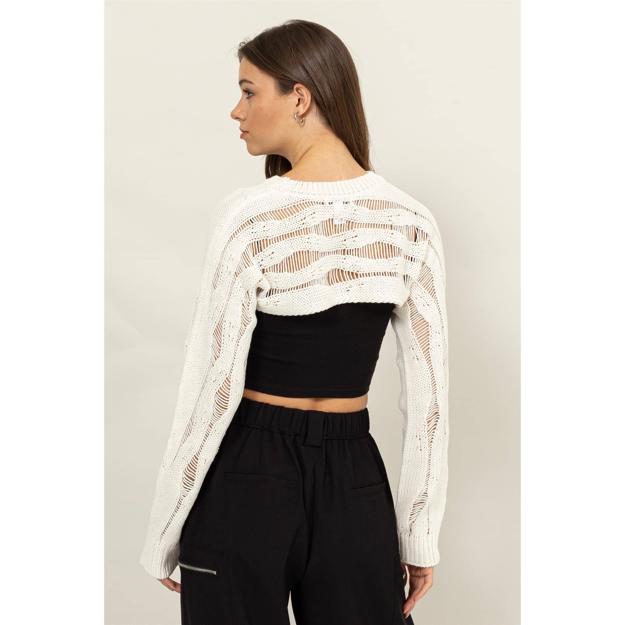 HYFVE - Wholesale Knit Sweater - Women's - Open Knit Shrug Sweater19