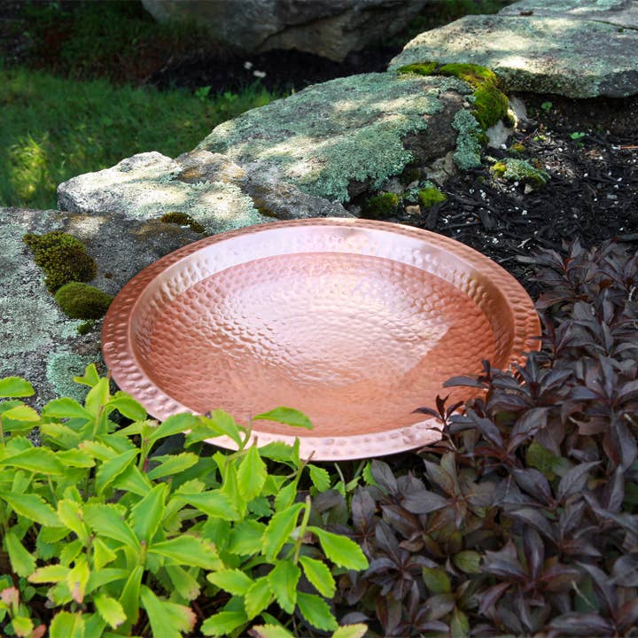 ACHLA Designs - Wholesale Bird Bath - Hammered Solid Copper Birdbath Bowl, Non-threaded