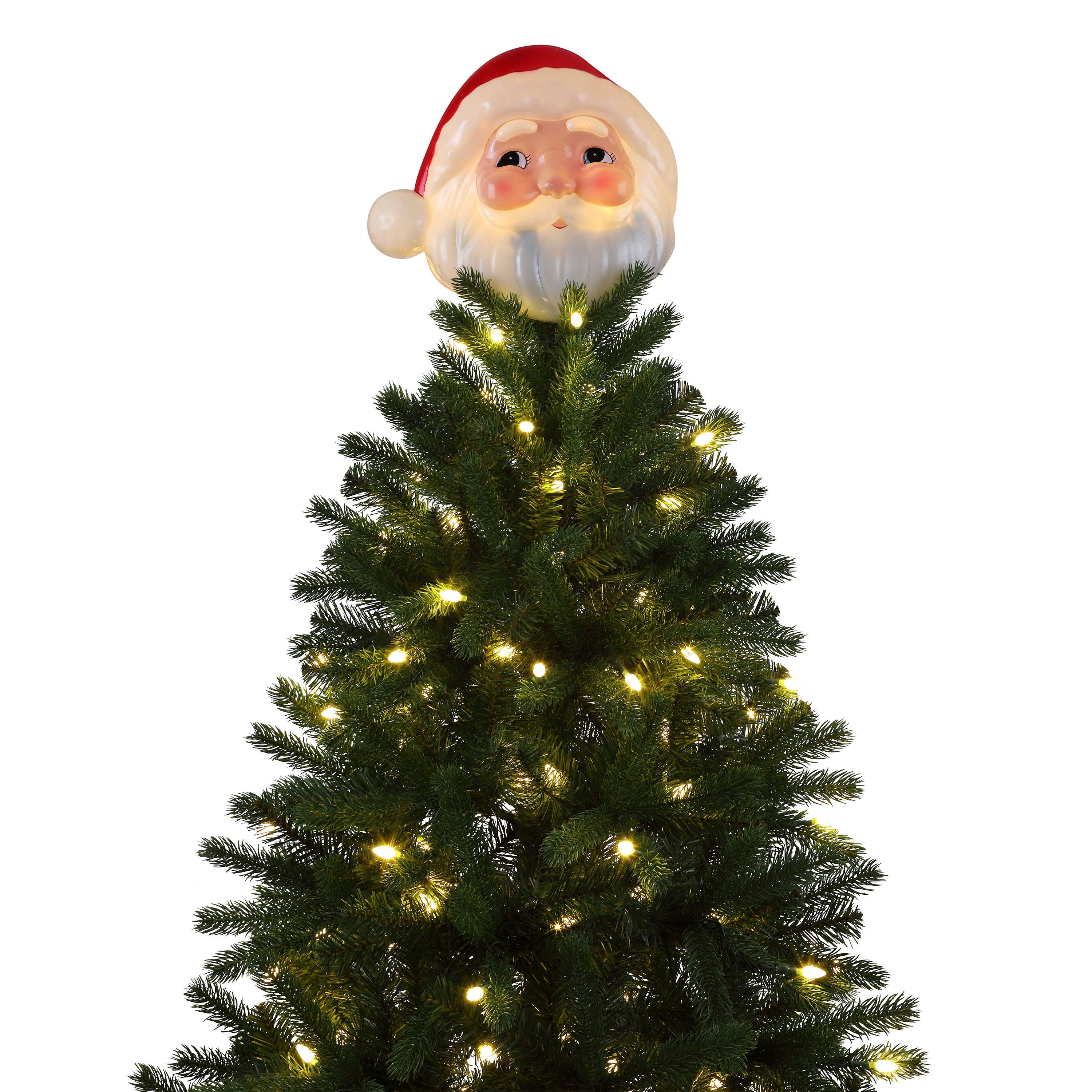 Mr. Christmas - Wholesale Tree Topper - 12" Blow Mold Lit Tree Topper - Santa0