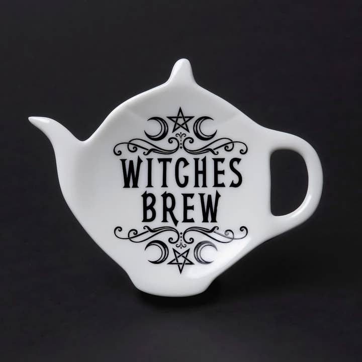 Witches Brew: Tea Spoon Holder/Rest (Ceramics Spoon Rest) for wholesale by Alchemy Of England (Alchemy USA Distributor)