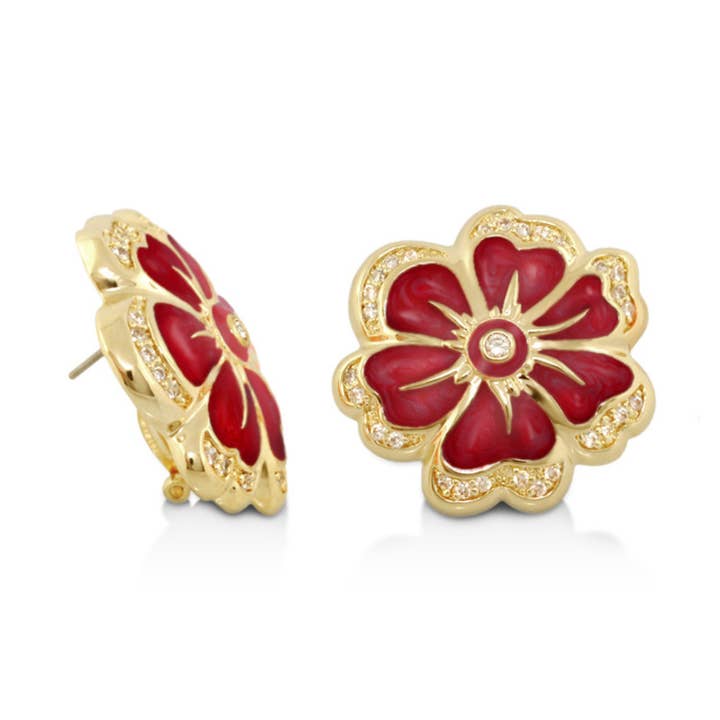 Daisy Swirl Earrings for wholesale by Lauren G Adams