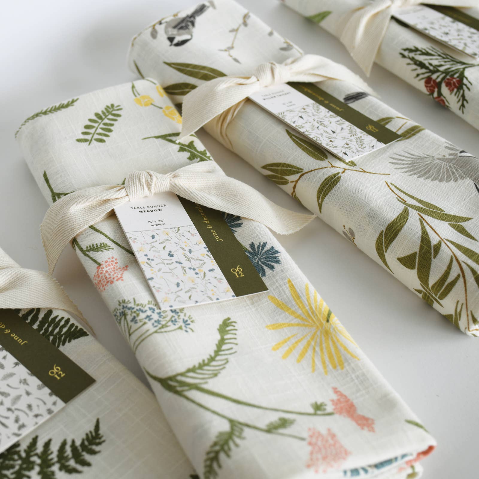 June & December - Wholesale Table Runner - Boughs + Berries  Organic Table Runner (98") for Winter4