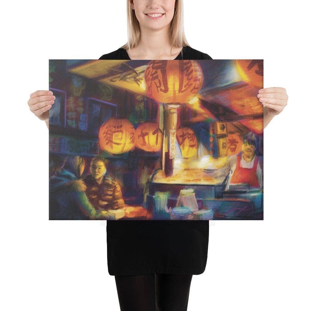JoyousJoyfulJoyness - Wholesale Painting/Drawing - "Taiwanese Night Market": Painting of a Taiwanese Night Market [Unfoiled]8