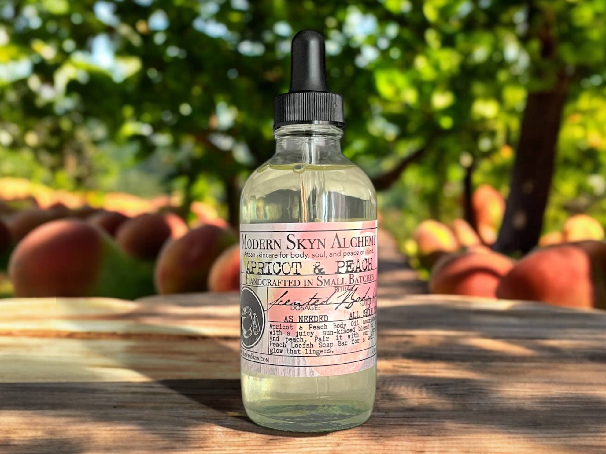 Modern Skyn Alchemy LLC. - Wholesale Bad/lichaamsolie - Abrikoos & Perzik Lichaamsolie1