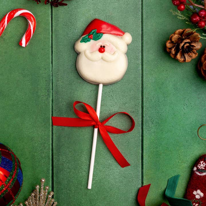 Enjou Chocolat - Vente Friandises enrobées de chocolat - Sucette Père Noël Joyeux0