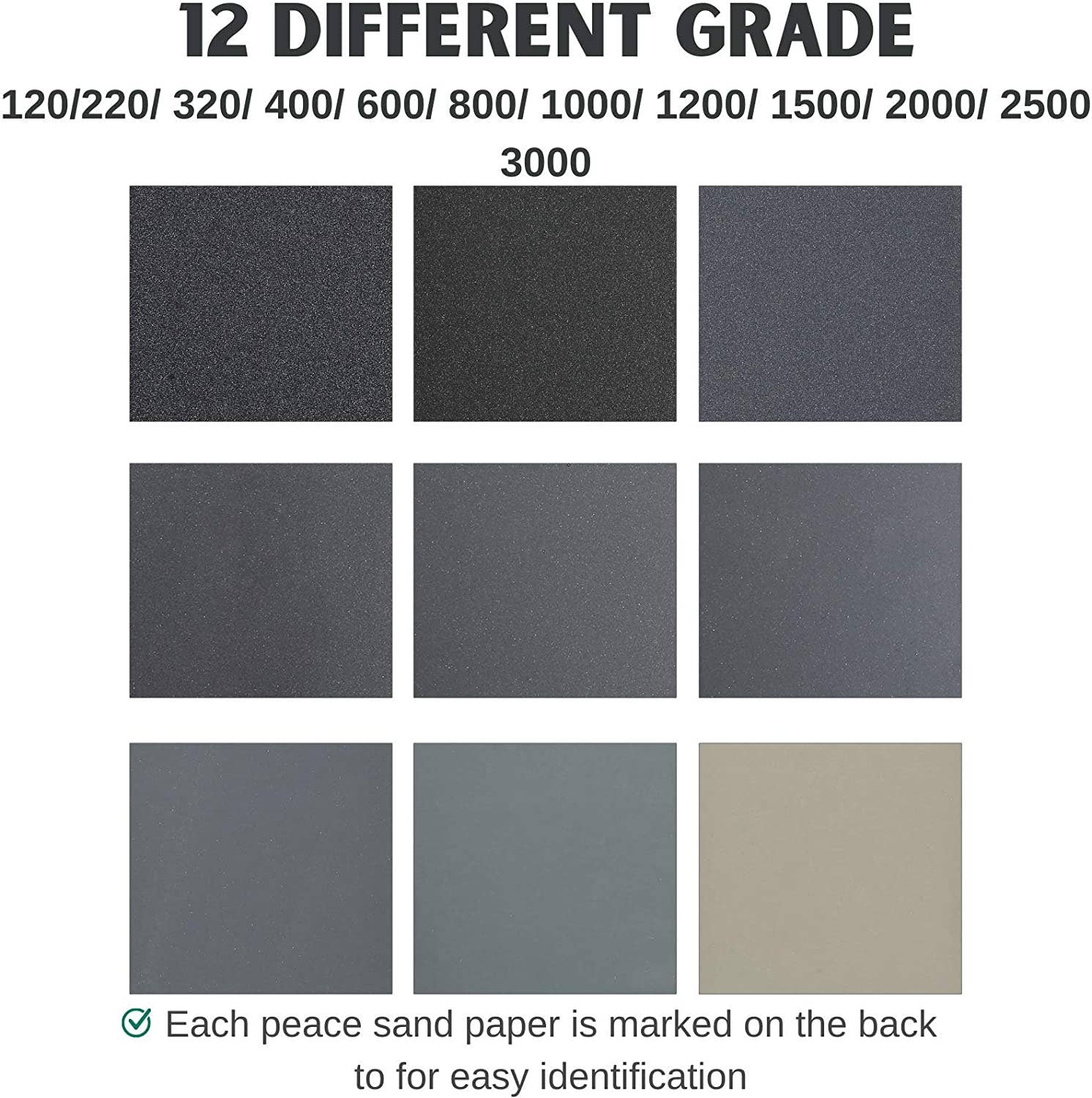 Bates Choice - Wholesale Sandpaper/Pad - Bates- Sandpaper, 18 Pack, Assorted Grit3