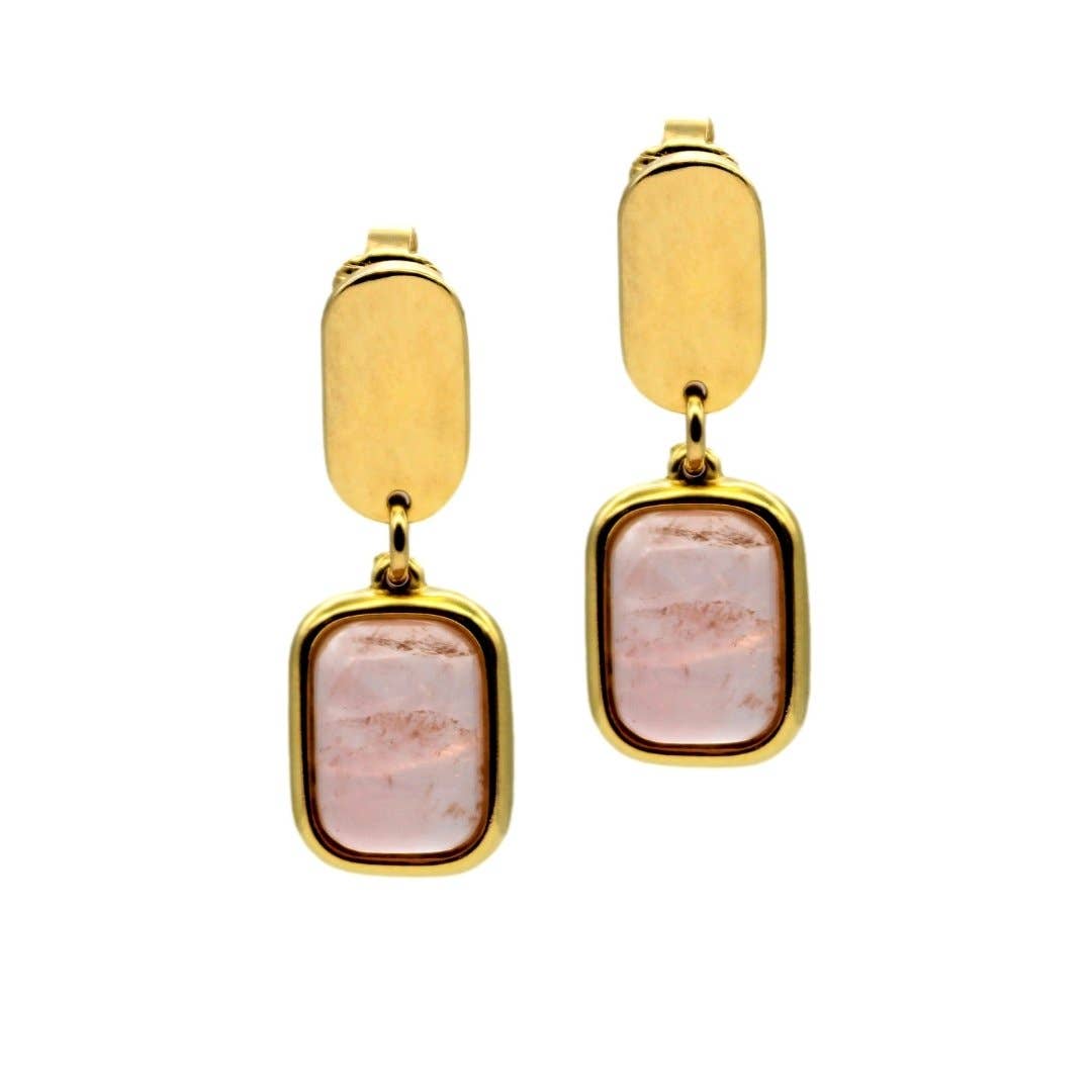 Carla Dieterich - Wholesale Clip-On Earrings - Rectangle Gemstone Clip Earring1