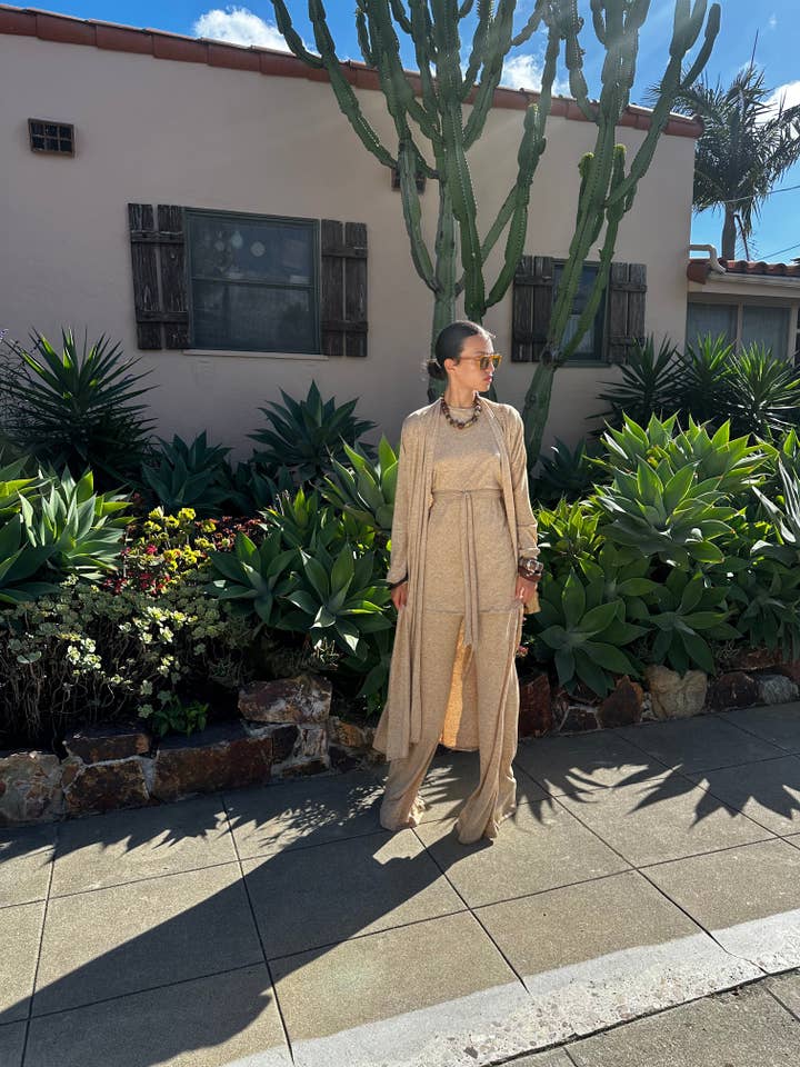 Jennafer Grace - Wholesale Kimono - Women's - Creme Brulee Yoga Duster
