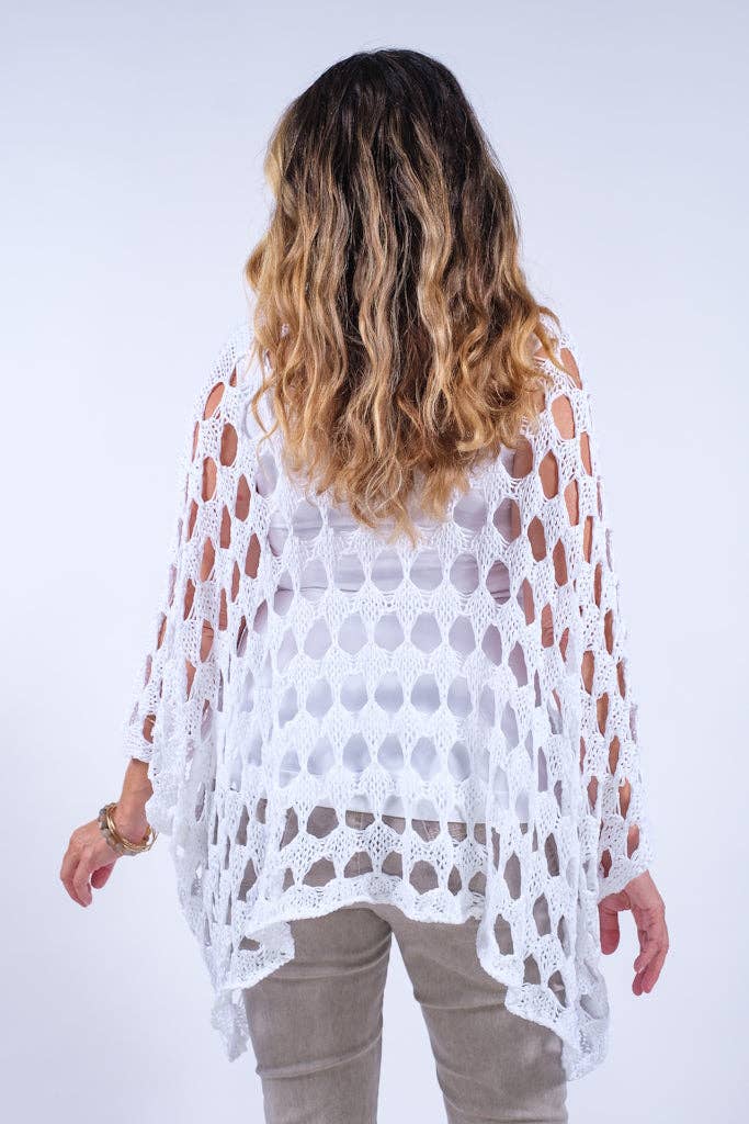 TINA Stephens Italy/Tees By Tina - Wholesale Knit Top - Women's - Oceana Circle Open Knit Topper (BQ904)10