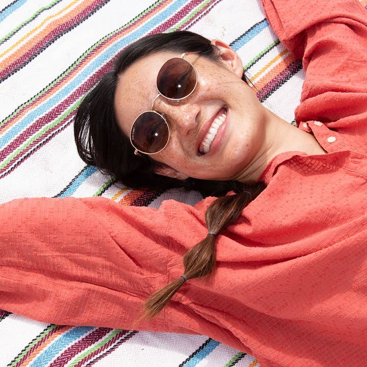 Blue Planet Eco-Eyewear - Wholesale Sunglasses – Unisex - BP18252-Ash - Matte Gold/ Tort Tips/ Smoke Polarized2