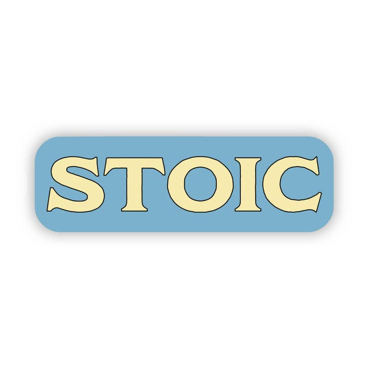 Big Moods - Wholesale Sticker - Stoic Philosophy Blue Text Sticker