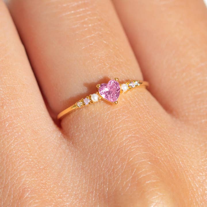 Girls Crew - Wholesale Multi-Stone Ring - Heart is Full Ring1
